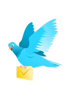 A Flying Pigeon delivering a message