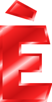 Effect-Letters-Alphabet-red: È
