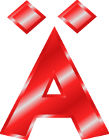 Effect Letters Alphabet red: Ä