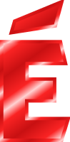 Effect Letters Alphabet red: É