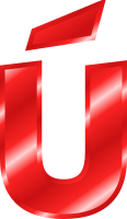 Effect Letters Alphabet red: Ú