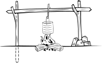 Campfires and cooking cranes