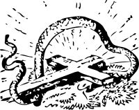 snake and cross