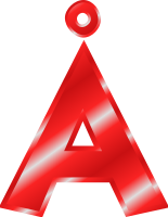Effect Letters Alphabet red: Å