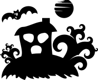 Halloween - spooky house silhouette