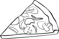 Fast Food, Snack, Pizza, Pepperoni Mushroom