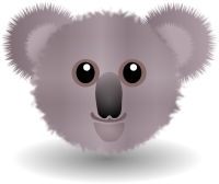 Funny Koala Face Cartoon