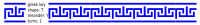 greek key T shape/1 turn/meander/lines