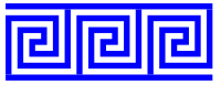 edge to edge 4 turns greek key, inverse meandre, with lines