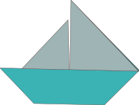Origami sailboat