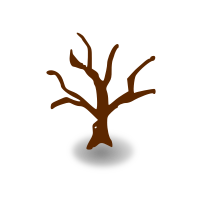 RPG map symbols: deserted tree