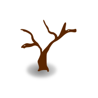 RPG map symbols: deserted tree