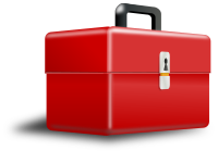 metallic red box with perspective