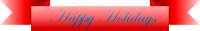 "Happy Holidays" ribbon