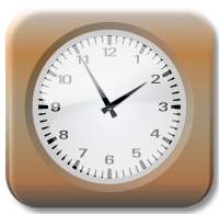 clock with wood frame
