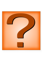 Question Mark Orange Button