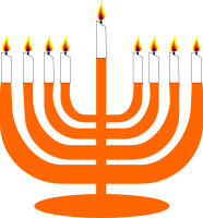 Simple Menorah For Hanukkah WIth Shamash