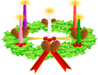 Advent wreath. Advent crown
