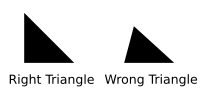 right and wrong triangles