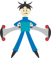 Man with jet pack