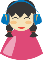 Cute girl with headphone