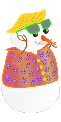 Frosty in Hawaii. Frosty en Hawai