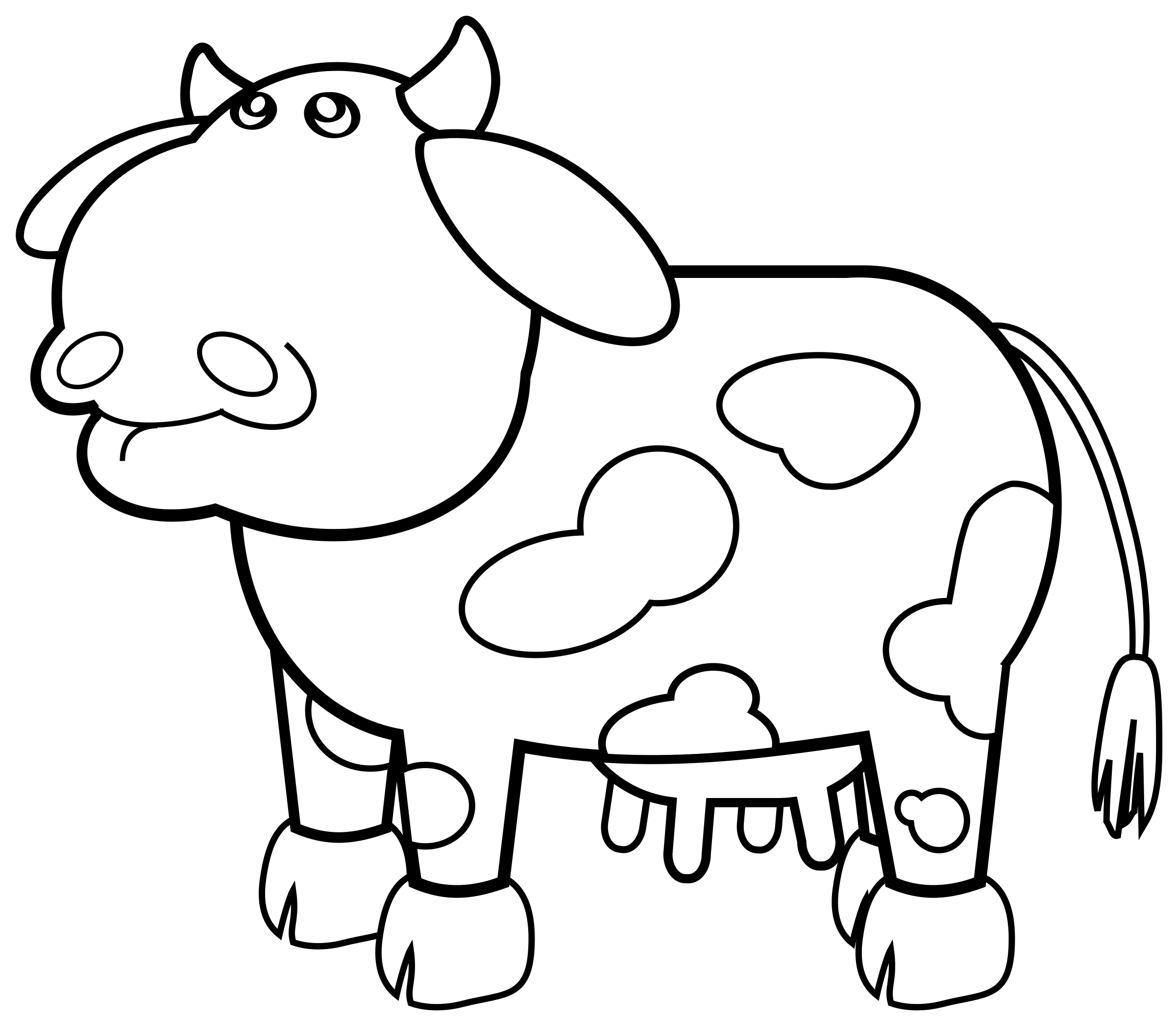 Clipart - Cow Outline