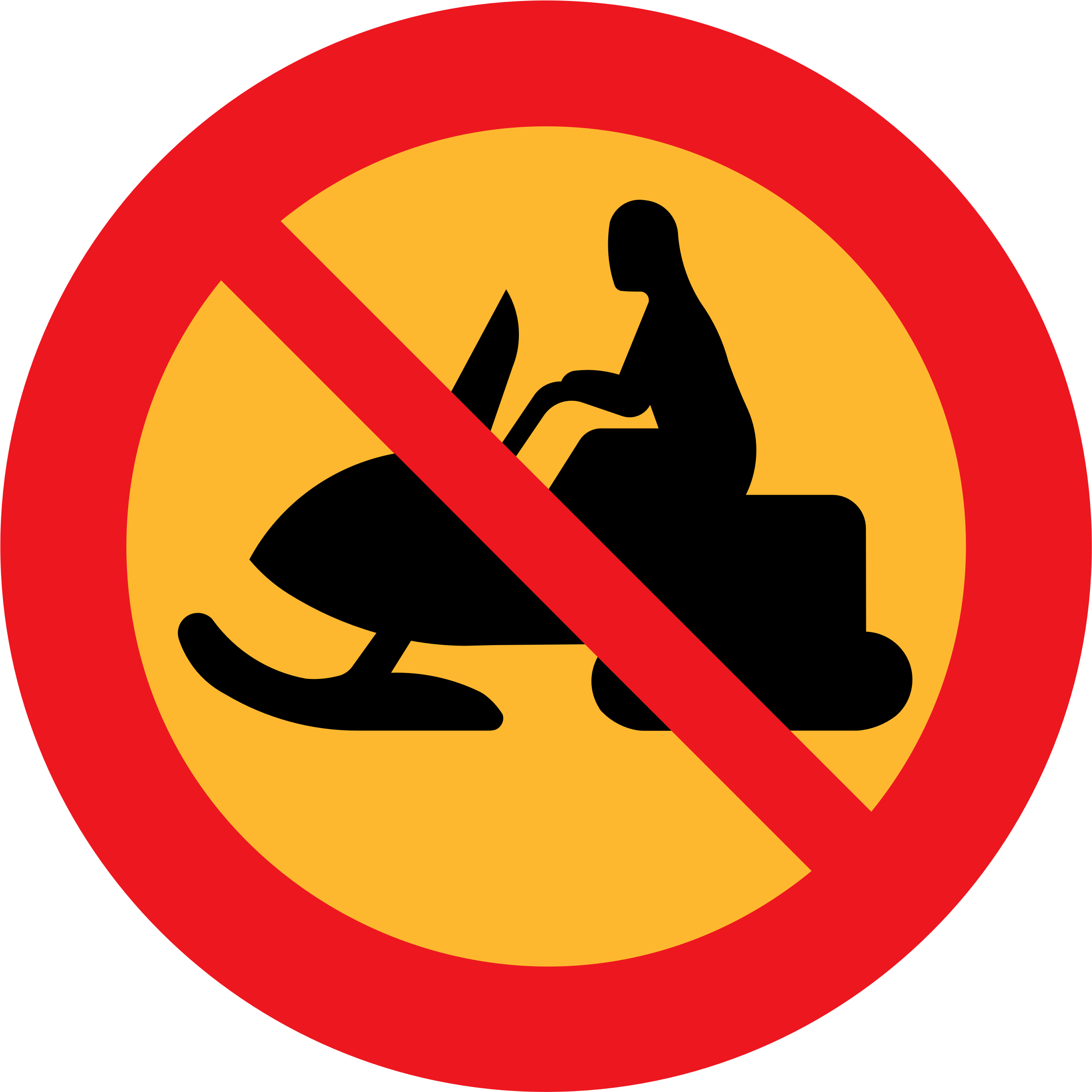 Clipart - No Snowmobiles Sign