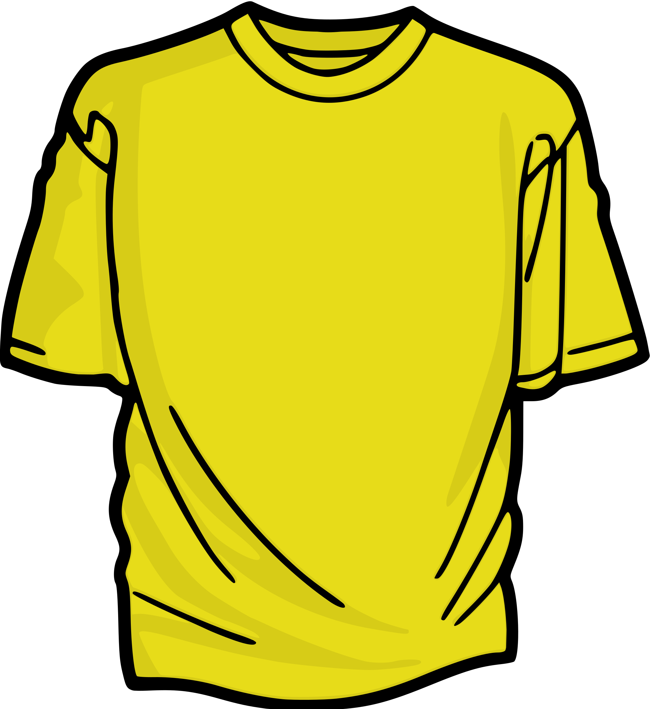 Clipart - Yellow T-Shirt