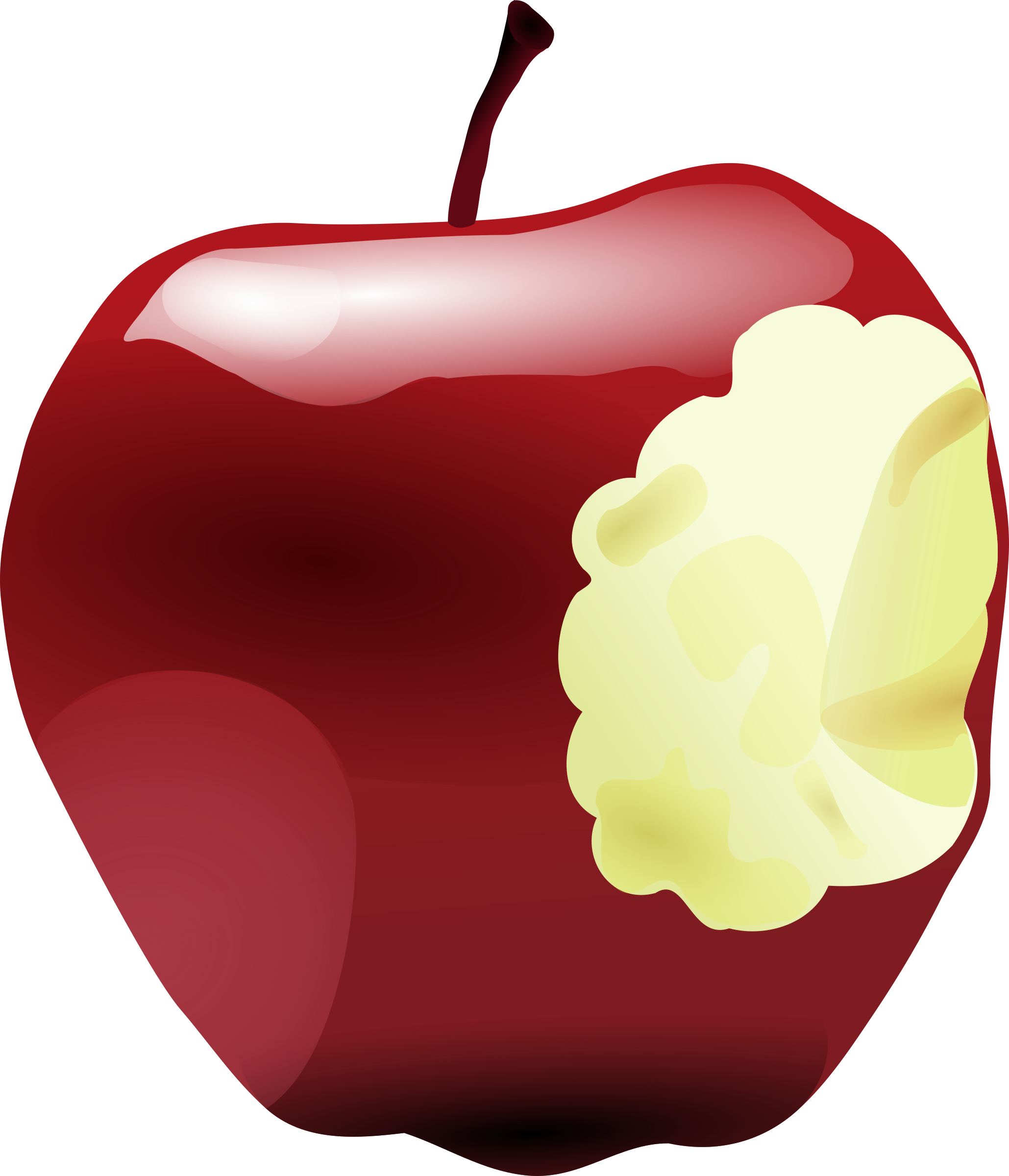 Clipart - apple bitten dan gerhard 01