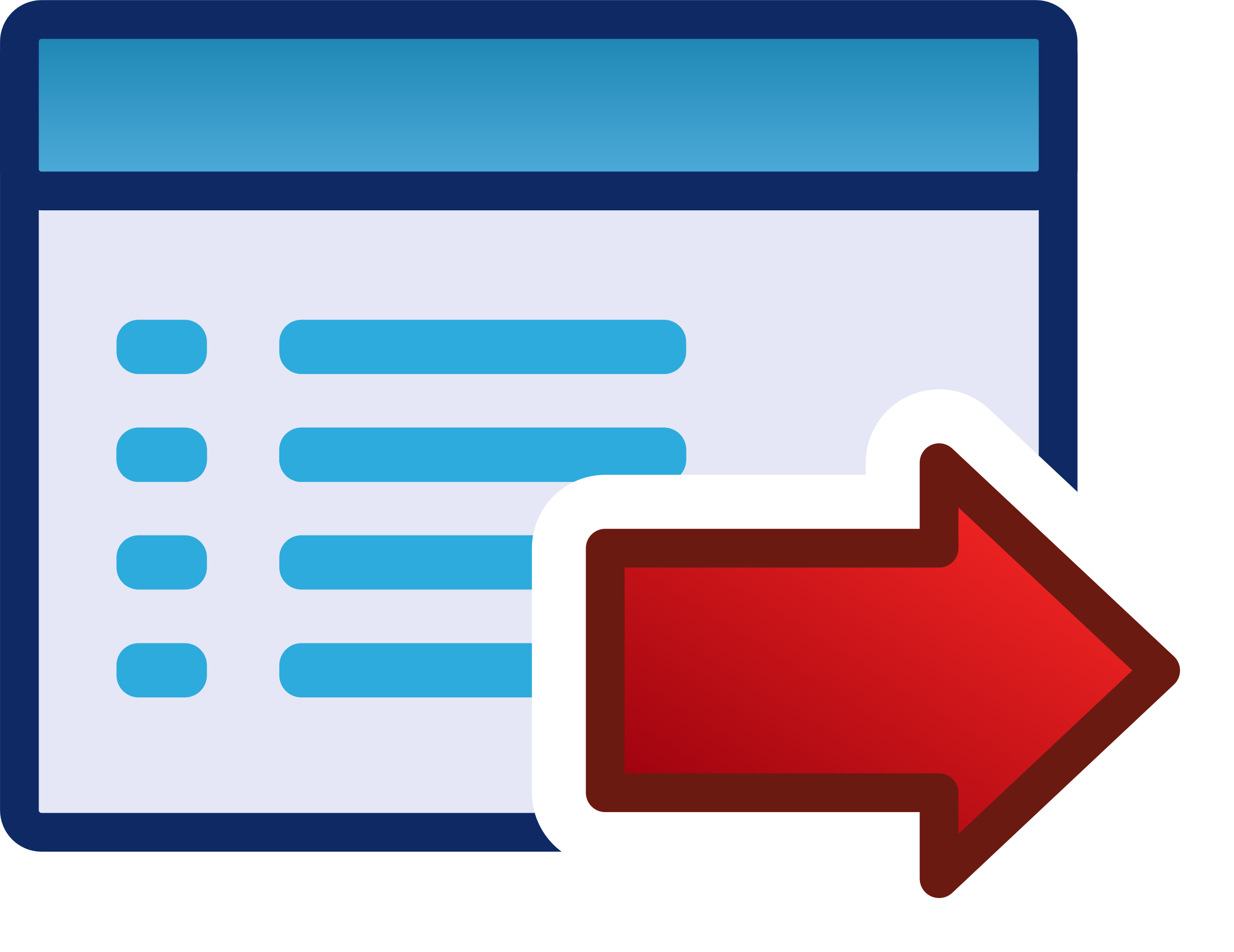 Clipart - red menu icon set