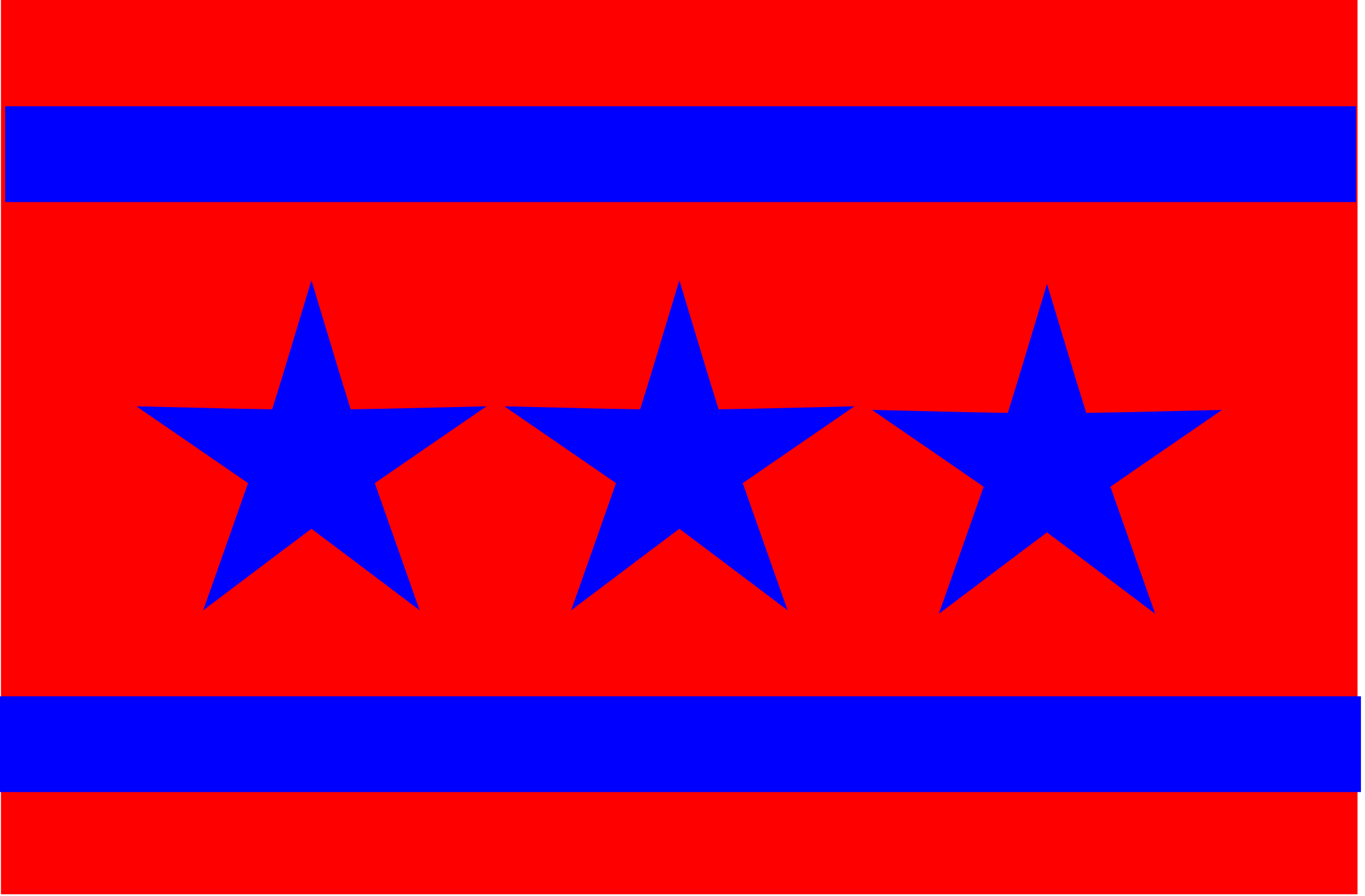 Clipart - 3 Star Flag