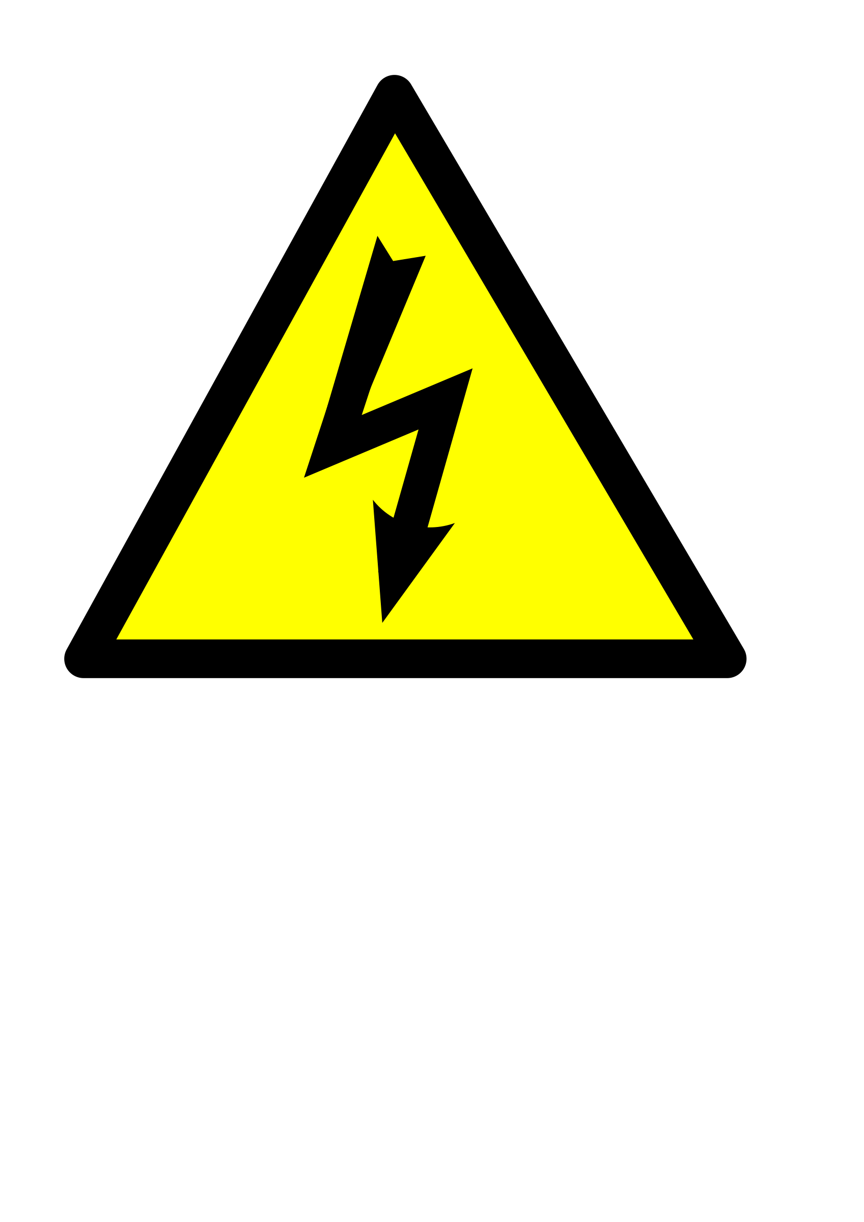 Наклейка молния 130х130х130мм. Знак высокое напряжение. Наклейка знак электробезопасности. Наклейка осторожно электричество.