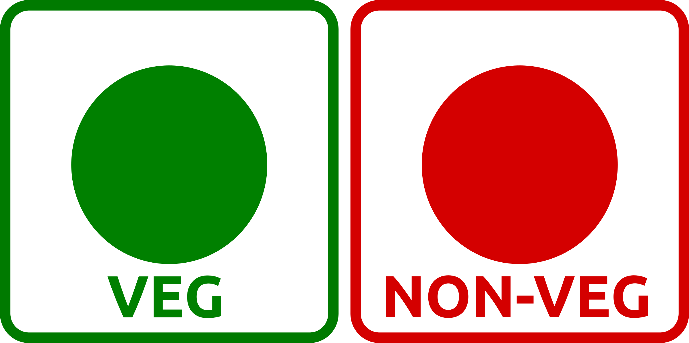 Clipart Veg Non veg Icon