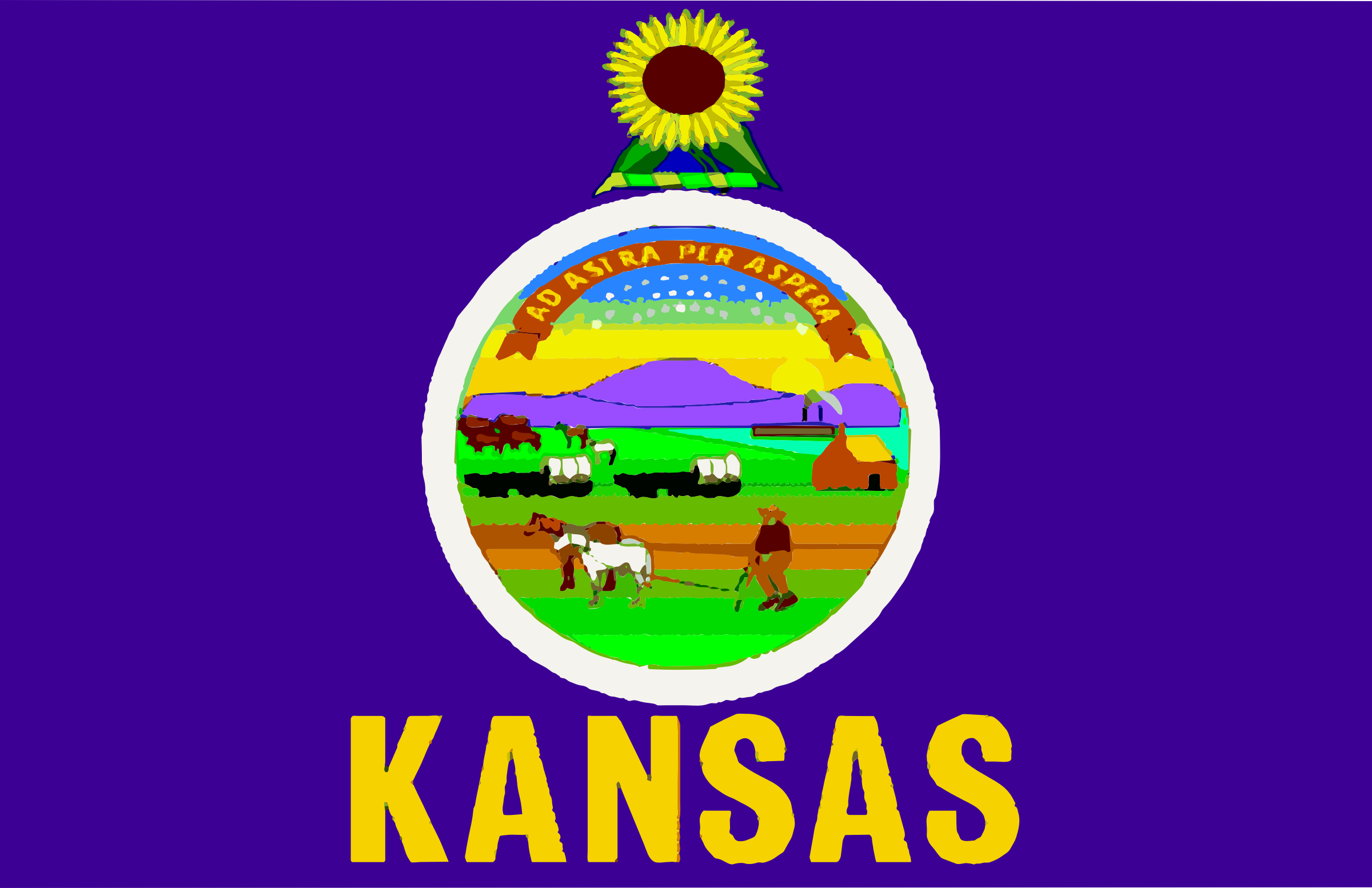 Clipart - Flag Of Kansas