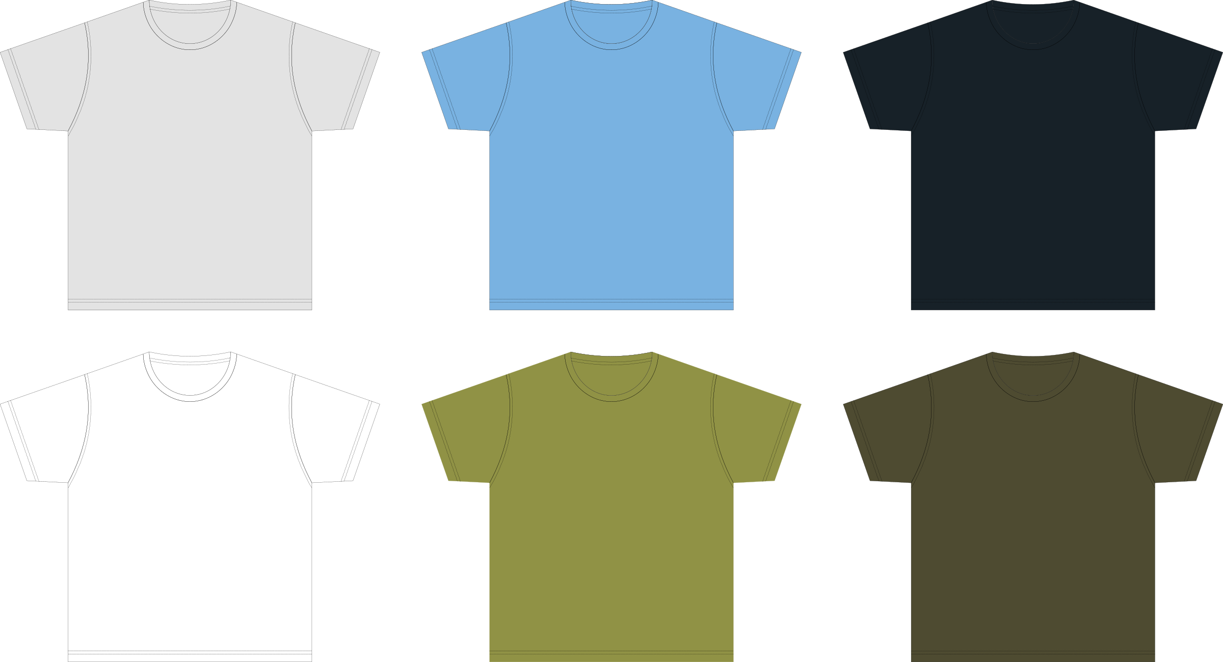 Download Clipart - XL-size Blank T-shirt Template