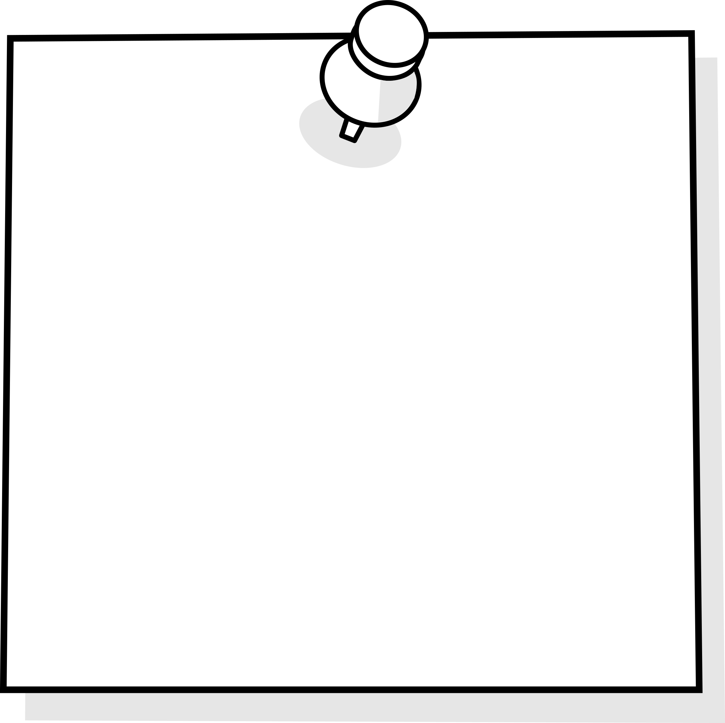 Clipart - Note with thumbtack