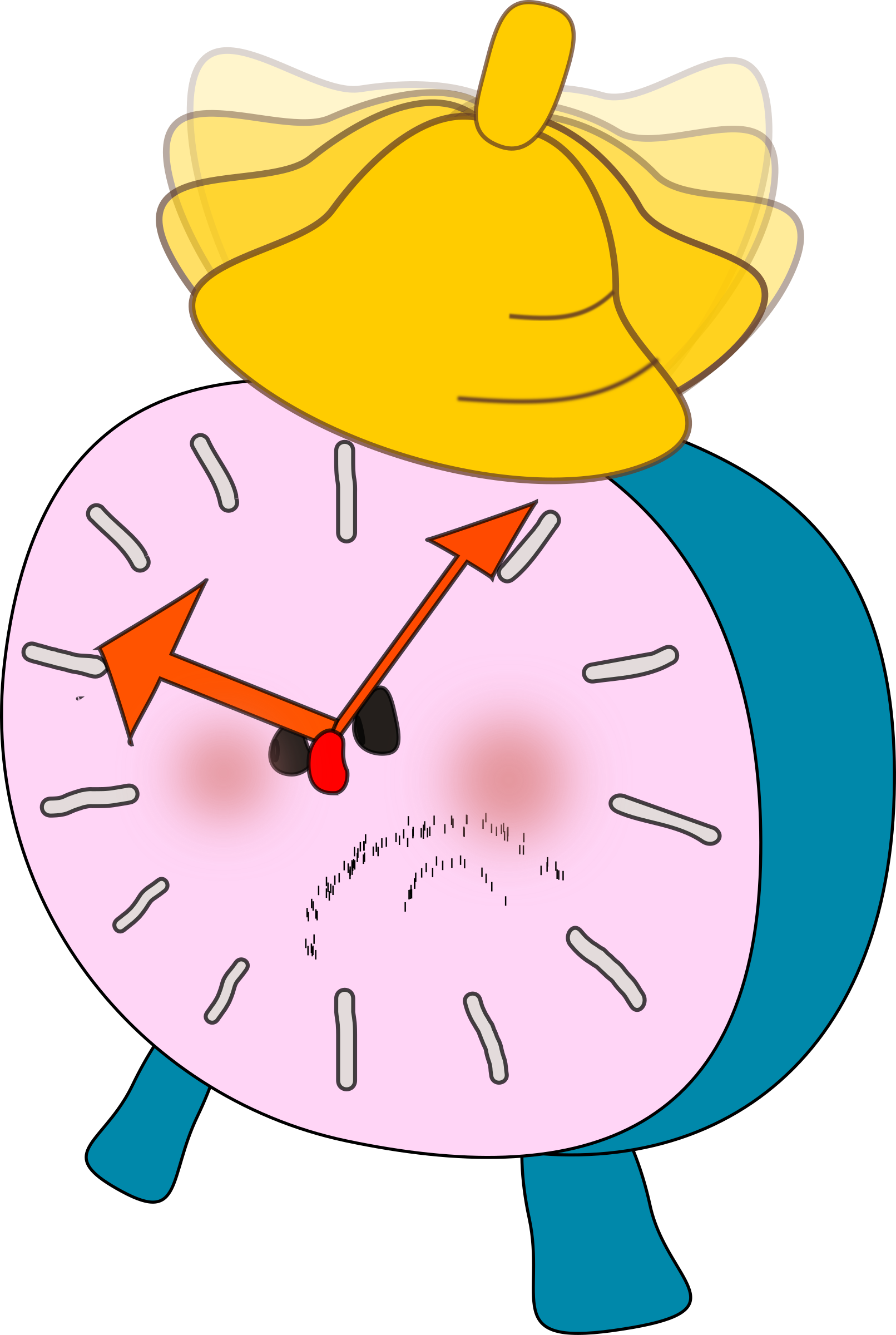 Clipart alarm clock is angry