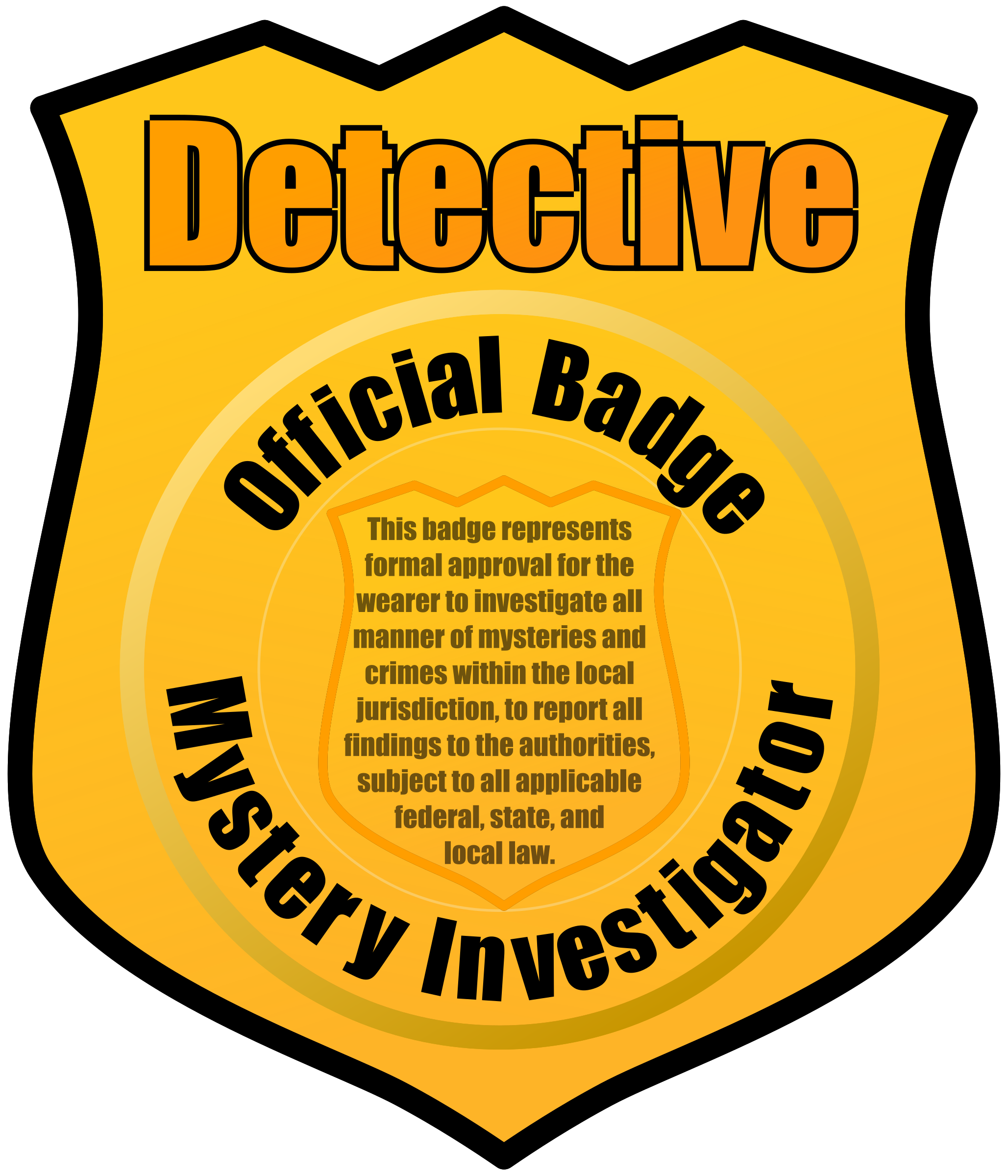Clipart Detective Badge