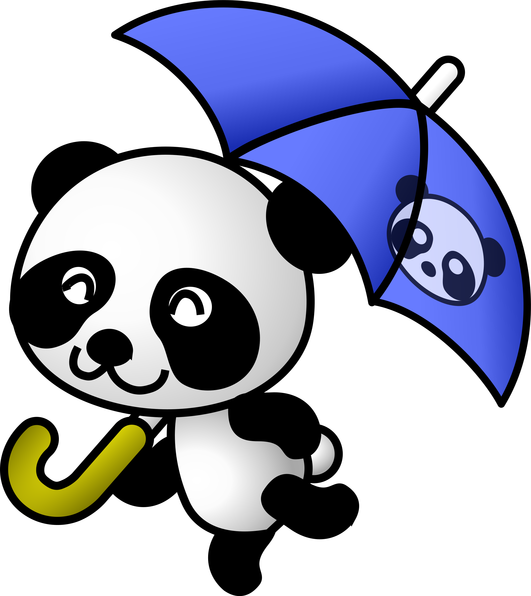 Clipart Umbrella Panda