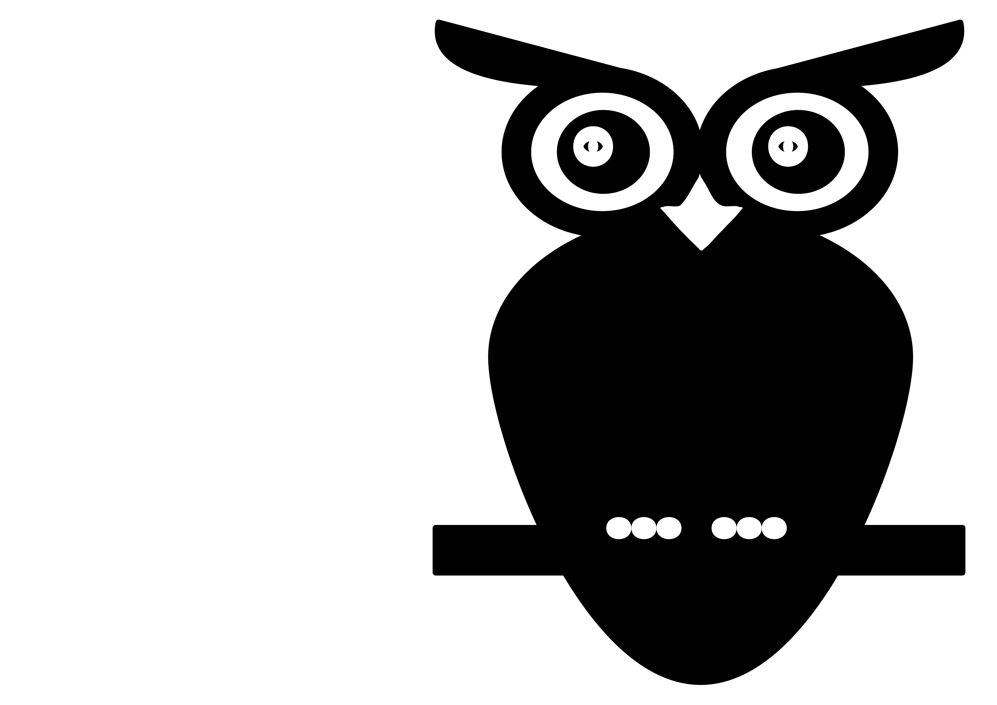 clipart owl black and white - photo #33