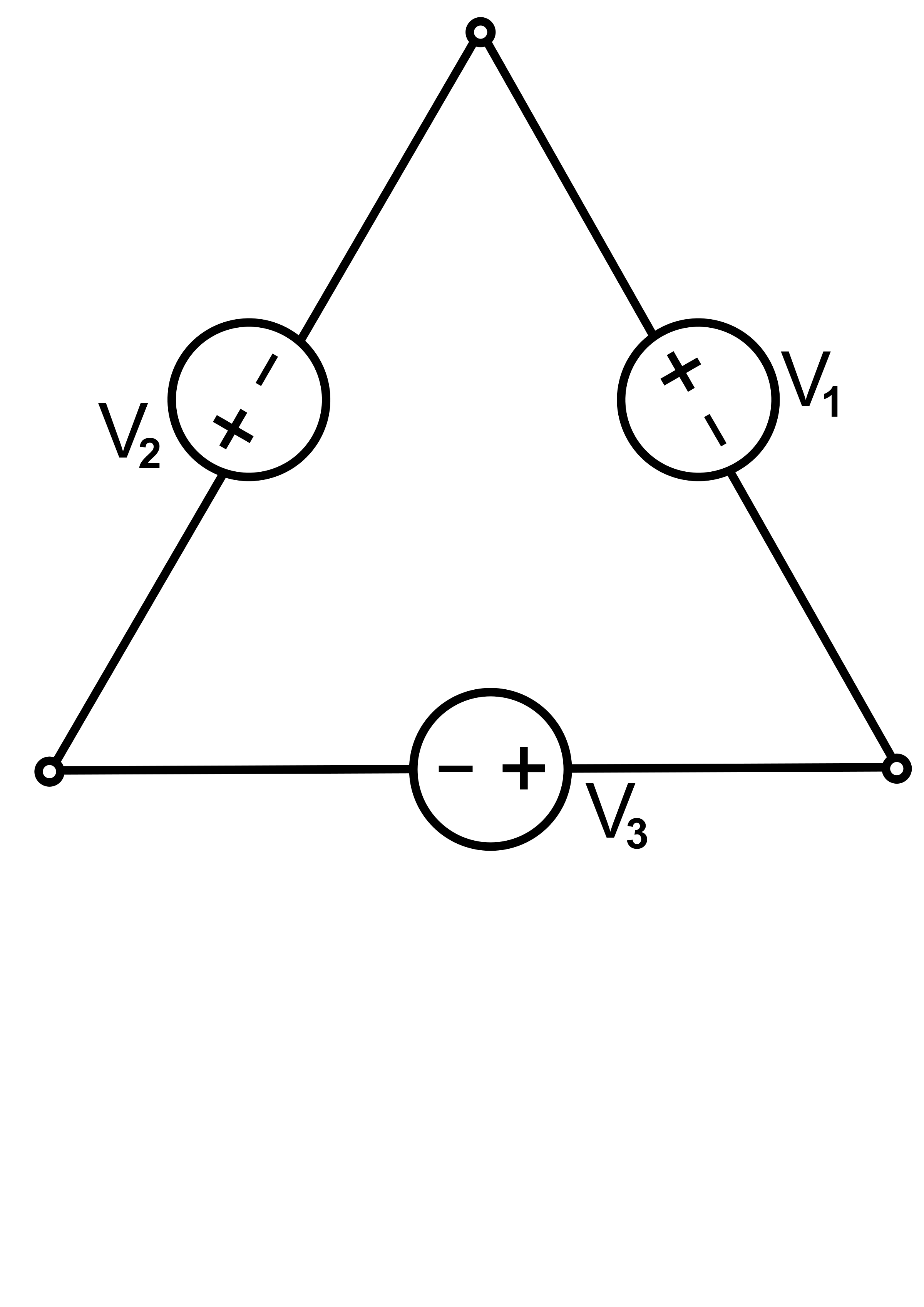 Clipart - A Three-phase electric power source connected in Delta formation