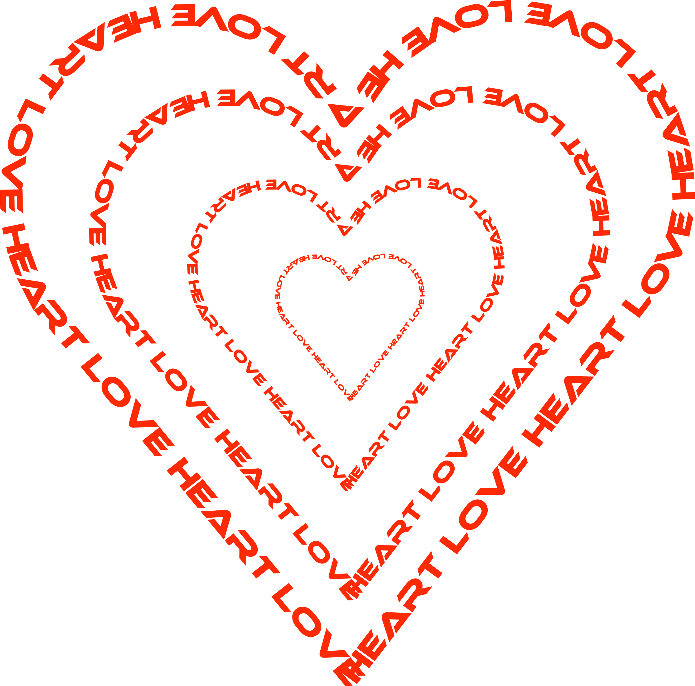 word heart generator
