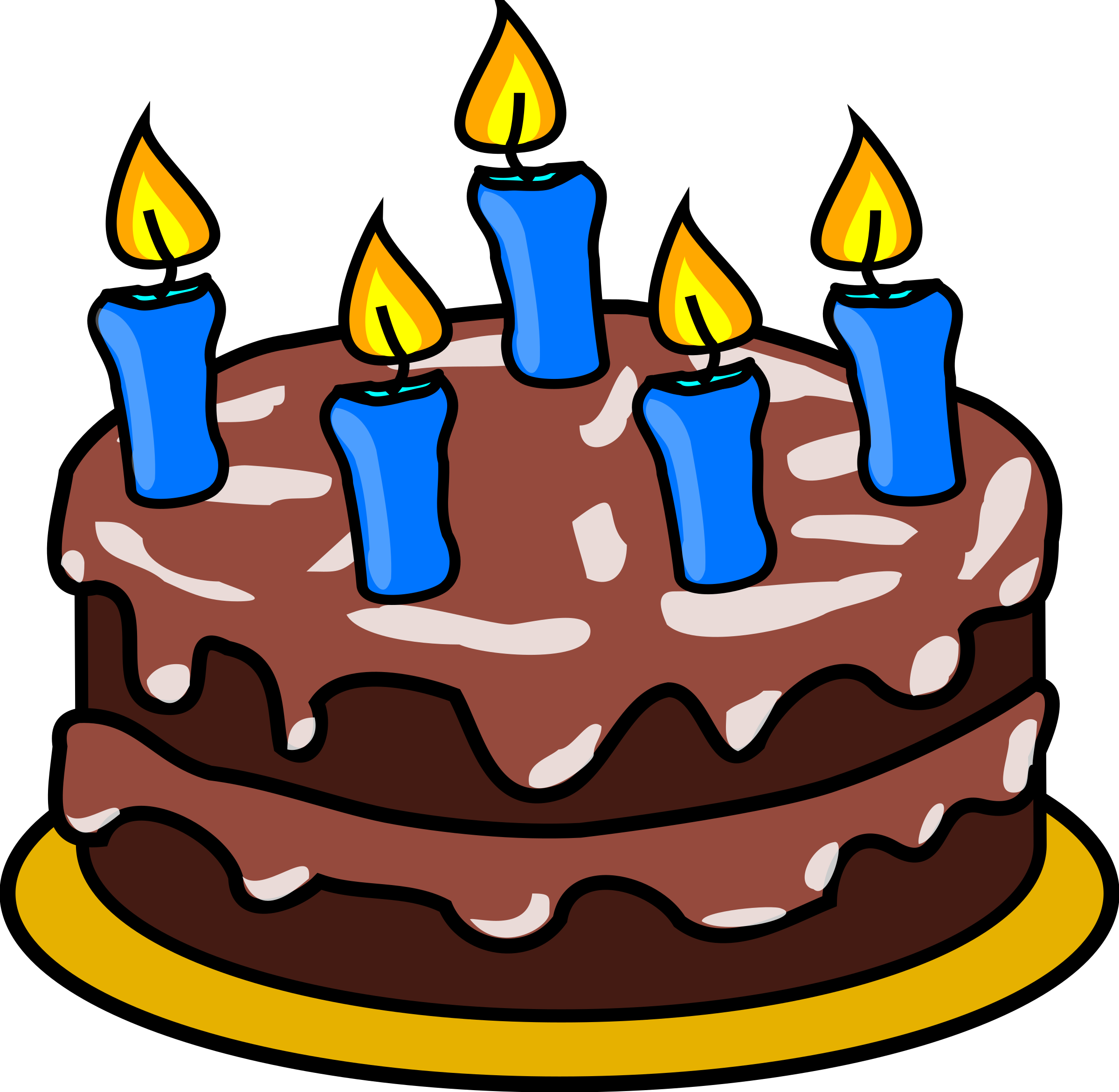 Clipart Chocolate Birthday Cake