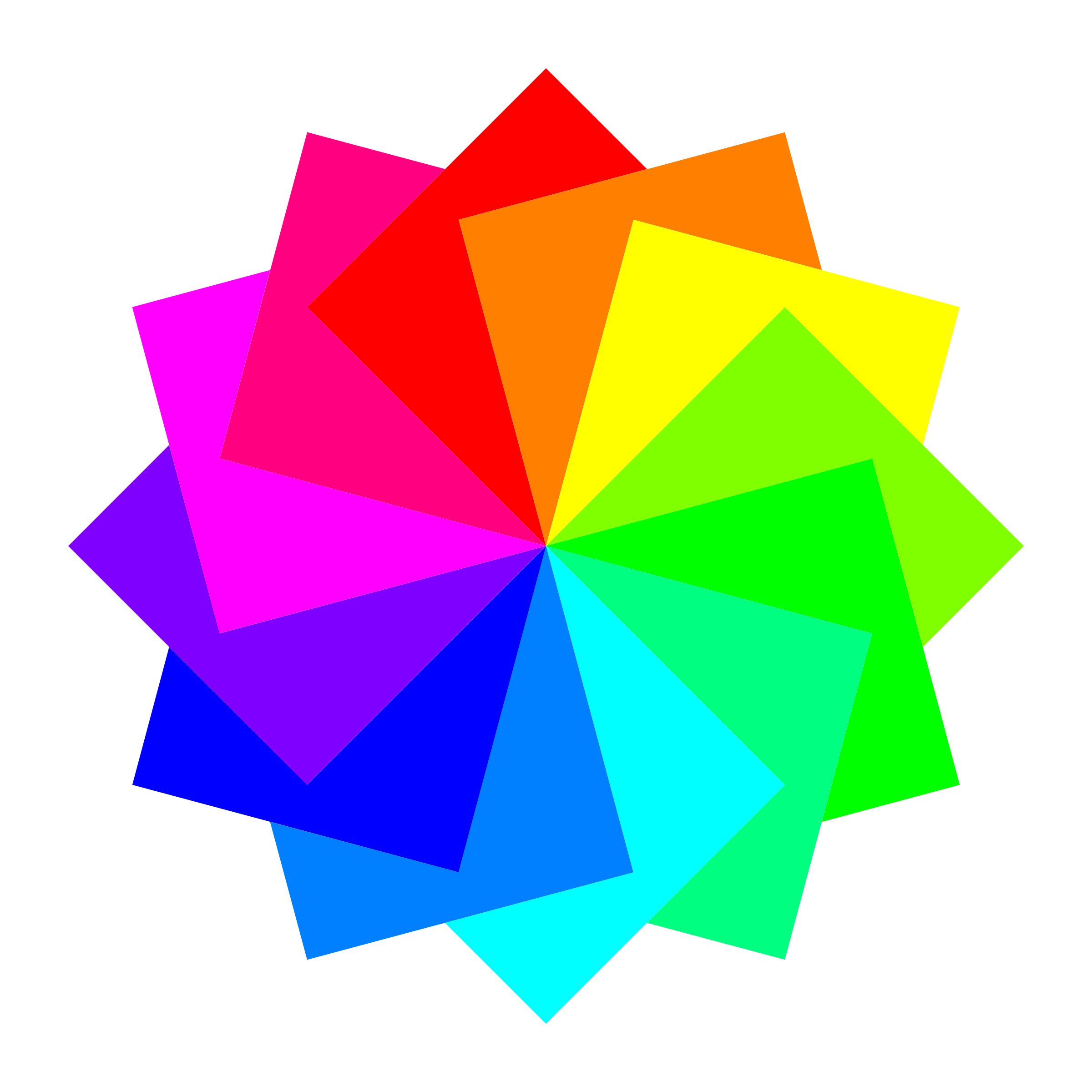 12 cuadrados colores