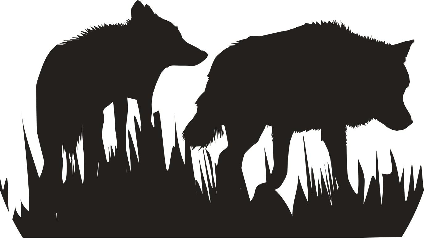 Clipart - Wolfes
