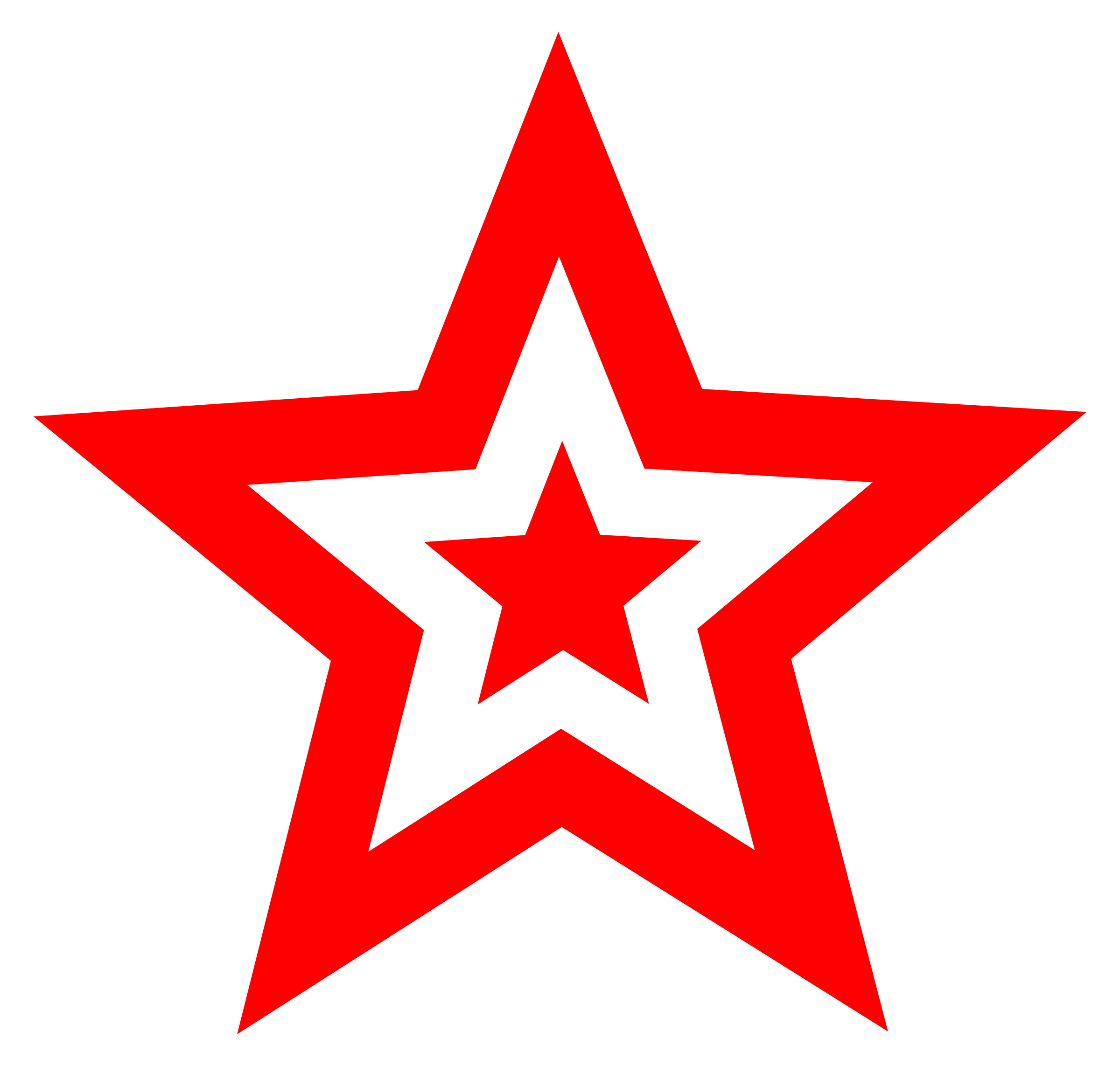 Clipart Red Star In Star