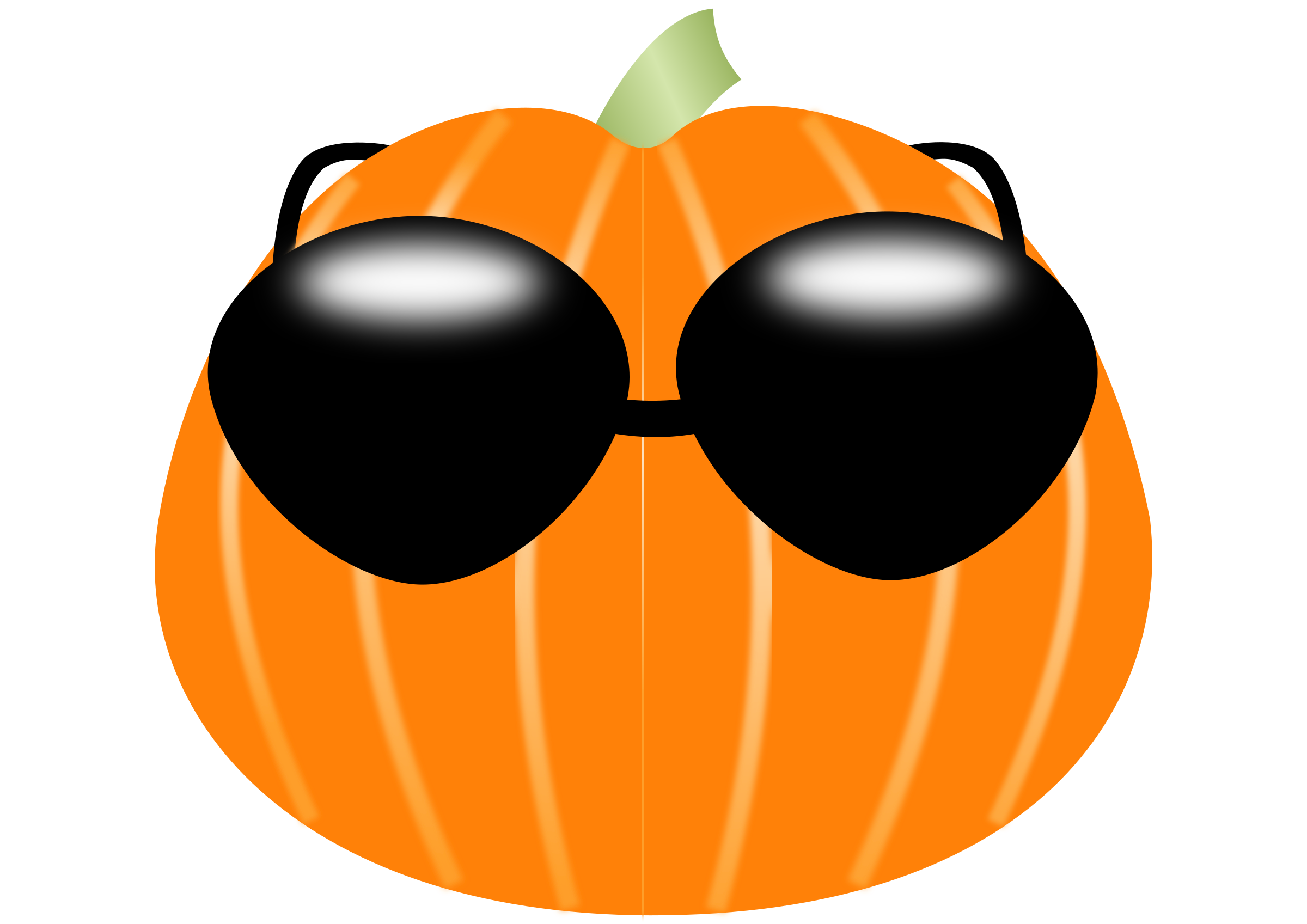 Download Clipart - Pumpkin wearing sunglasses