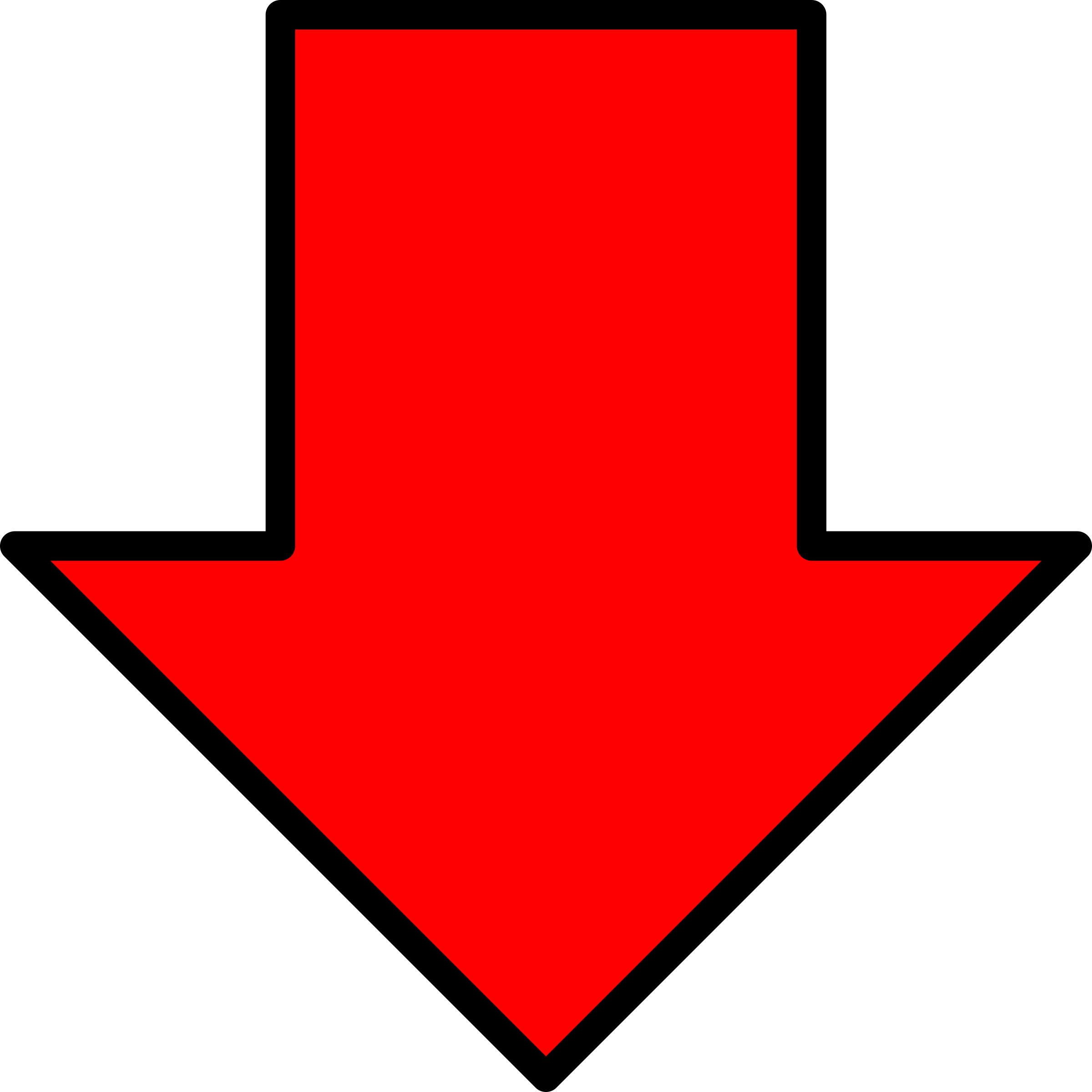 Clipart Red Down Arrow 7865