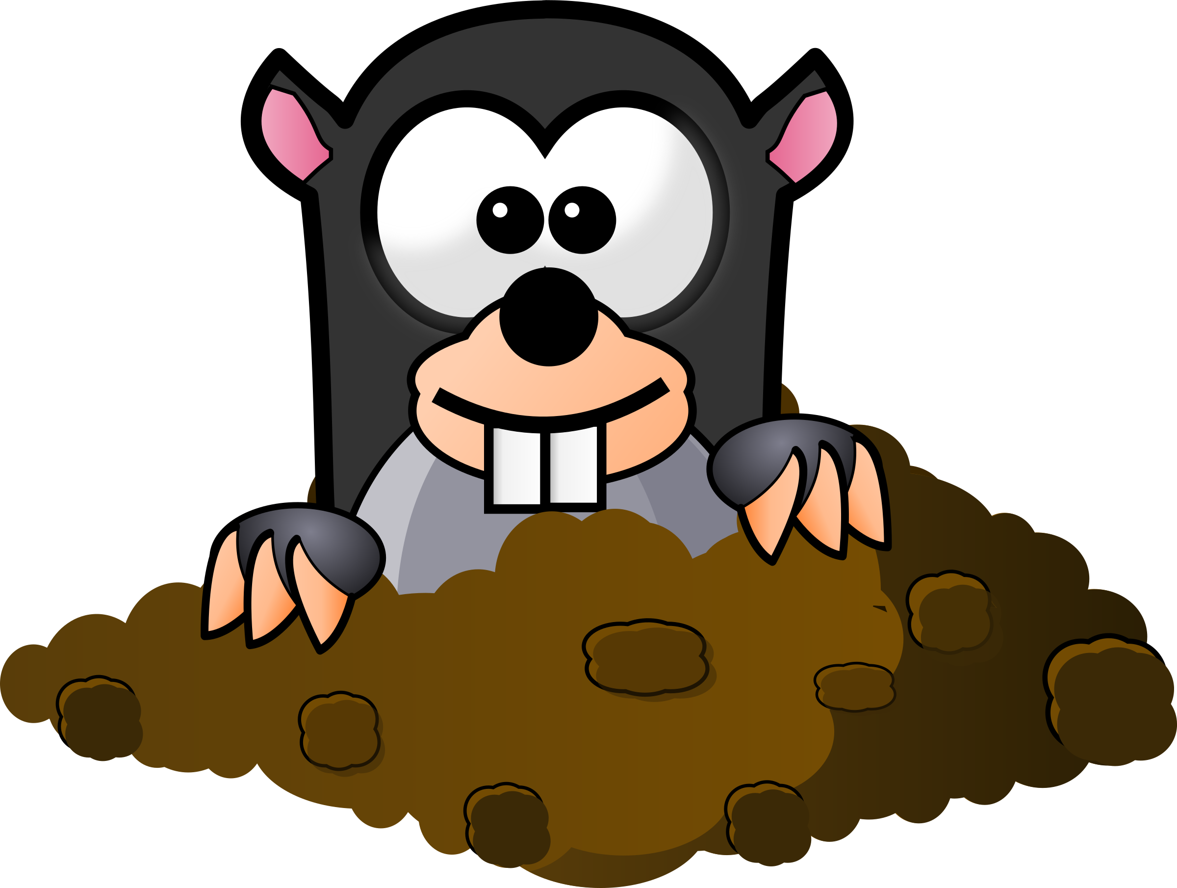 Clipart - Cartoon Mole